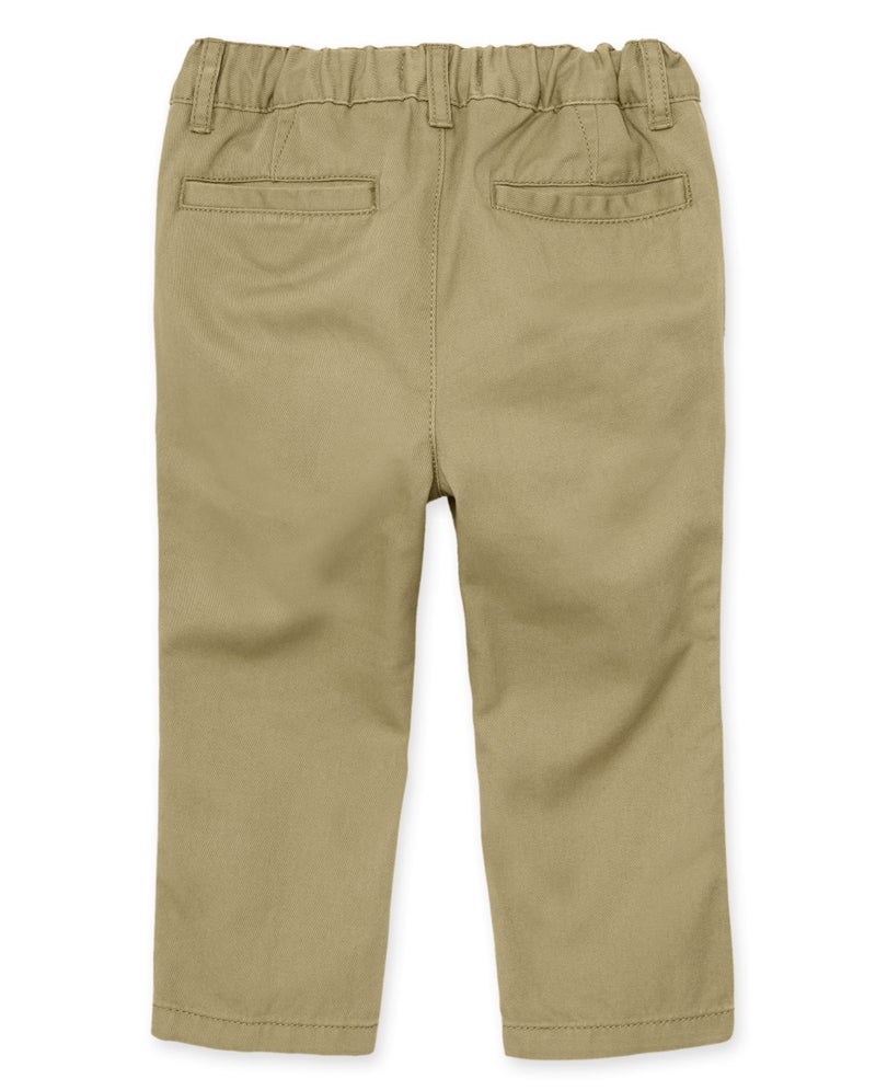 The Children's Place baby boys And Toddler Stretch Skinny Chino Pants Jeans, Flax Single, 3T US - Image 3